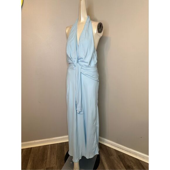 REISS Amber Drape Halter Dress - Picture 4 of 9